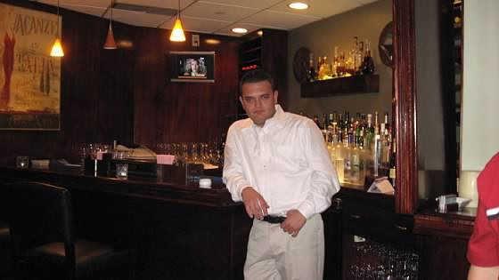 Martin at work in a New York dining room